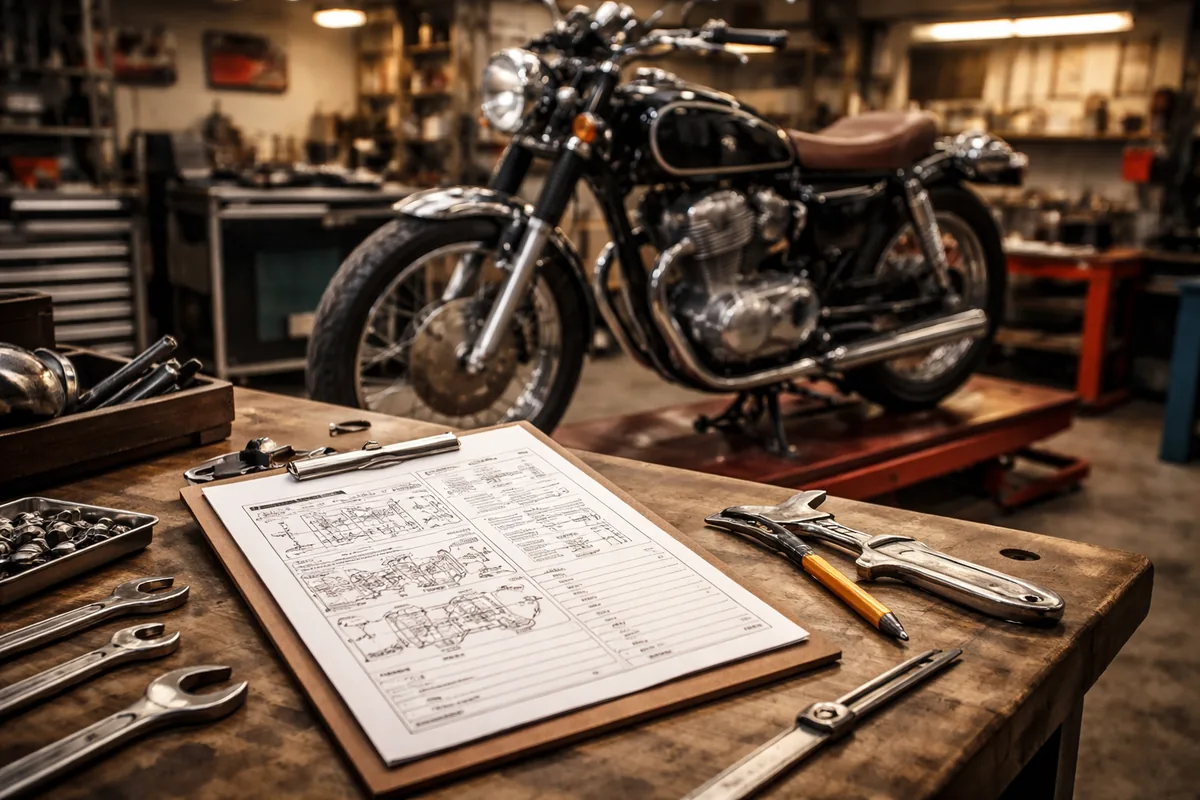 Comment établir une fiche atelier pour la restauration de motos classiques